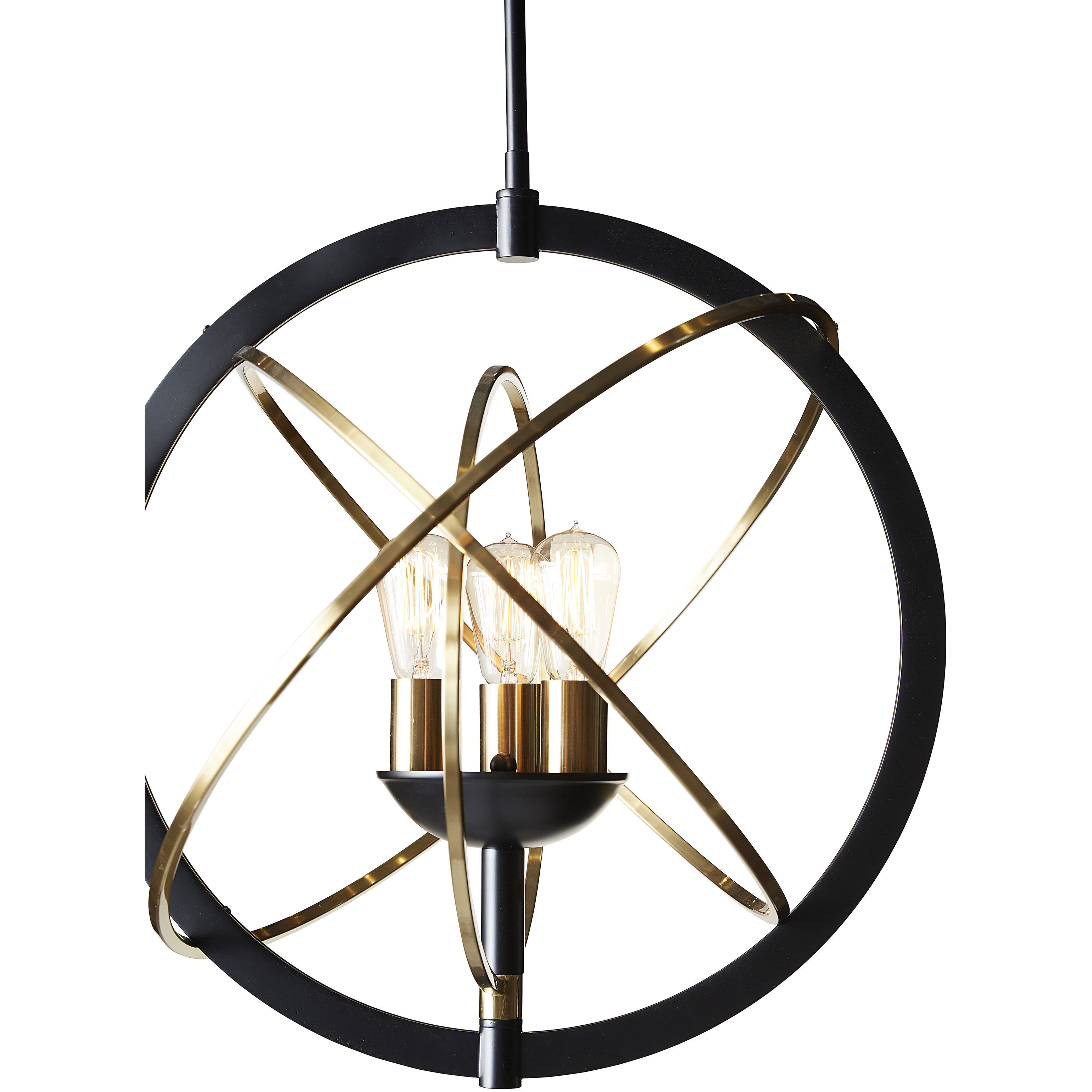 Ayala 3 Light Black / Brass / Black Chandelier Ceiling Light
